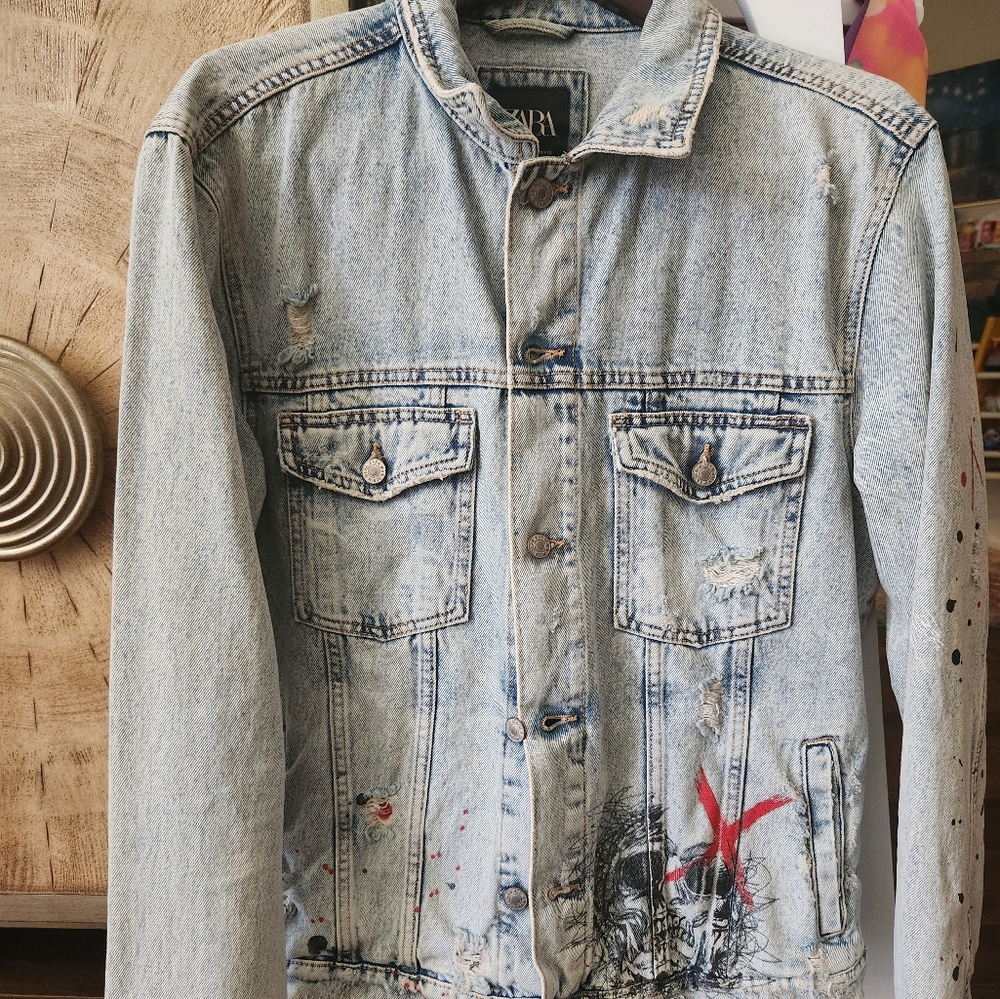 ZARA Type iii denim jacket men Lare